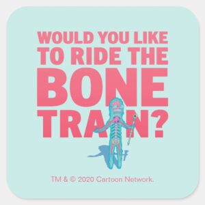 RICK AND MORTY™ Anatomy Park Bone Train Square Sticker