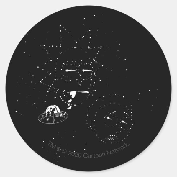 RICK_AND_MORTY™___Constellations_Classic_Round_Sticker_1 RICK AND MORTY™ Constellations Classic Round Sticker