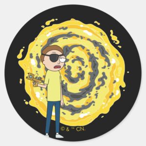 RICK AND MORTY™ Evil Morty Portal Classic Round Sticker