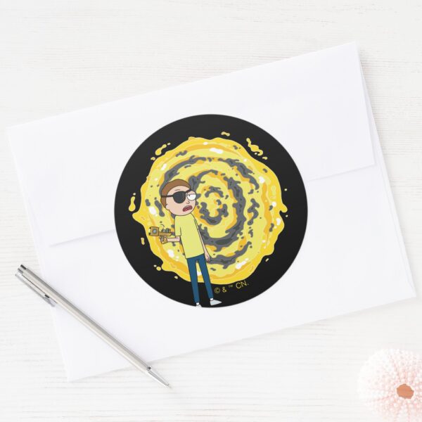 RICK_AND_MORTY™___Evil_Morty_Portal_Classic_Round_Sticker_3 RICK AND MORTY™ Evil Morty Portal Classic Round Sticker