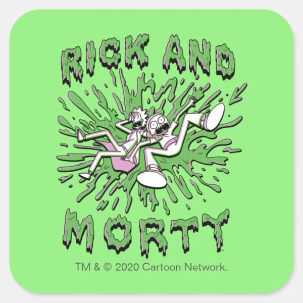 RICK_AND_MORTY™___Falling_Into_Acid_Vat_Square_Sticker_1 RICK AND MORTY™ Falling Into Acid Vat Square Sticker