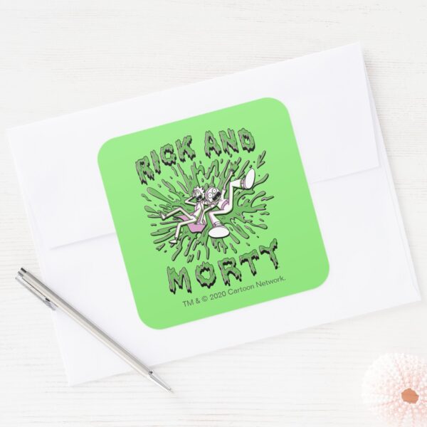 RICK_AND_MORTY™___Falling_Into_Acid_Vat_Square_Sticker_3 RICK AND MORTY™ Falling Into Acid Vat Square Sticker