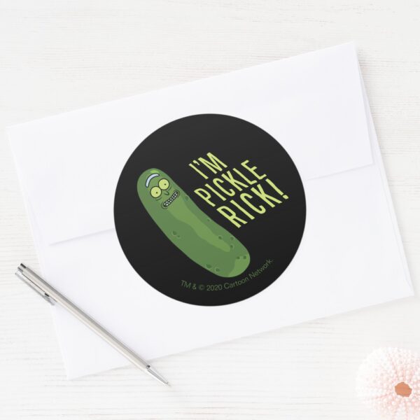 RICK_AND_MORTY™___Flip_The_Pickle_Classic_Round_Sticker_3 RICK AND MORTY™ Flip The Pickle Classic Round Sticker