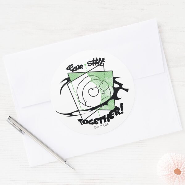 RICK_AND_MORTY™___Get_Your_S#!t_Together!_Classic_Round_Sticker_3 RICK AND MORTY™ Get Your St Together Classic Round Sticker