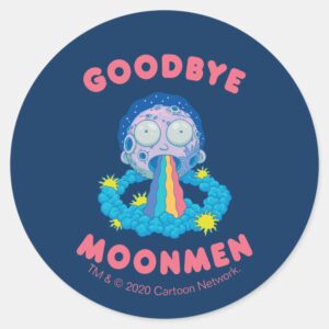 RICK AND MORTY™ Goodbye Moonmen Classic Round Sticker