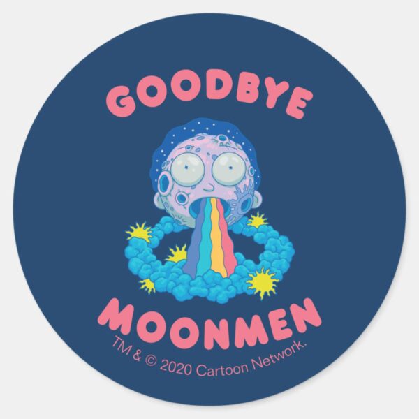 RICK_AND_MORTY™___Goodbye_Moonmen_Classic_Round_Sticker_1 RICK AND MORTY™ Goodbye Moonmen Classic Round Sticker