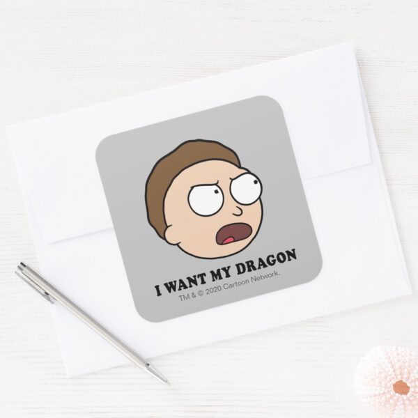 RICK_AND_MORTY™___I_Want_My_Dragon_Square_Sticker_3 RICK AND MORTY™ I Want My Dragon Square Sticker