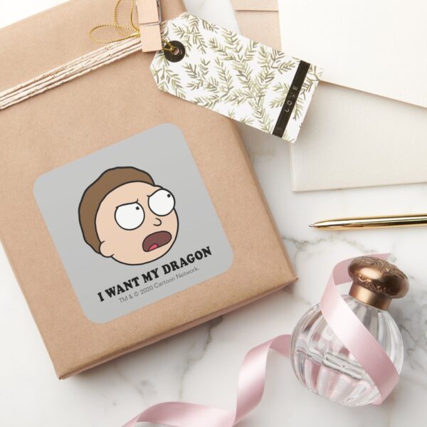 RICK_AND_MORTY™___I_Want_My_Dragon_Square_Sticker_5 RICK AND MORTY™ I Want My Dragon Square Sticker