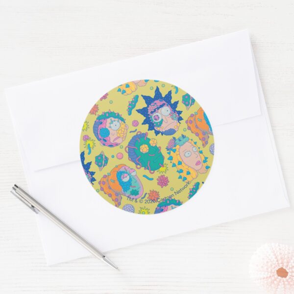 RICK_AND_MORTY™___Infected_Smith_Family_Pattern_Classic_Round_Sticker_3 RICK AND MORTY™ Infected Smith Family Pattern Classic Round Sticker