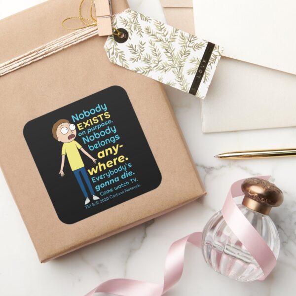 RICK_AND_MORTY™___Nobody_Exists_On_Purpose_Square_Sticker_5 RICK AND MORTY™ Nobody Exists On Purpose Square Sticker