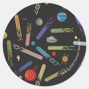RICK AND MORTY™ Outer Space Comet Pattern Classic Round Sticker