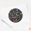 RICK AND MORTY™ Outer Space Comet Pattern Classic Round Sticker