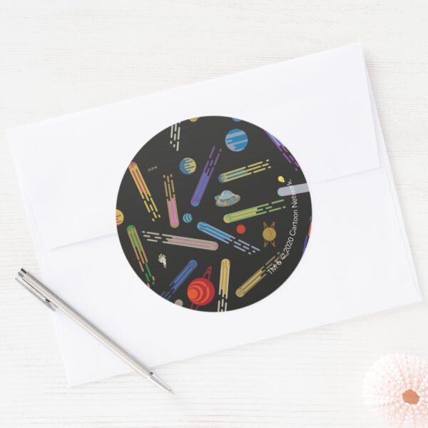 RICK_AND_MORTY™___Outer_Space_Comet_Pattern_Classic_Round_Sticker_3 RICK AND MORTY™ Outer Space Comet Pattern Classic Round Sticker