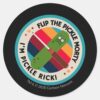 RICK AND MORTY™ Outer Space Patches Pattern Classic Round Sticker