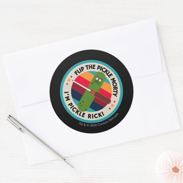 RICK_AND_MORTY™___Outer_Space_Patches_Pattern_Classic_Round_Sticker_3 RICK AND MORTY™ Outer Space Patches Pattern Classic Round Sticker