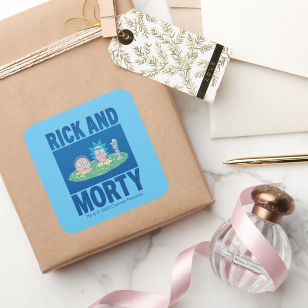RICK_AND_MORTY™___Peeking_Through_Portal_Square_Sticker_5 RICK AND MORTY™ Peeking Through Portal Square Sticker