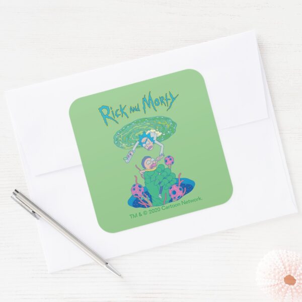 RICK_AND_MORTY™___Portal_Rescue_Square_Sticker_3 RICK AND MORTY™ Portal Rescue Square Sticker
