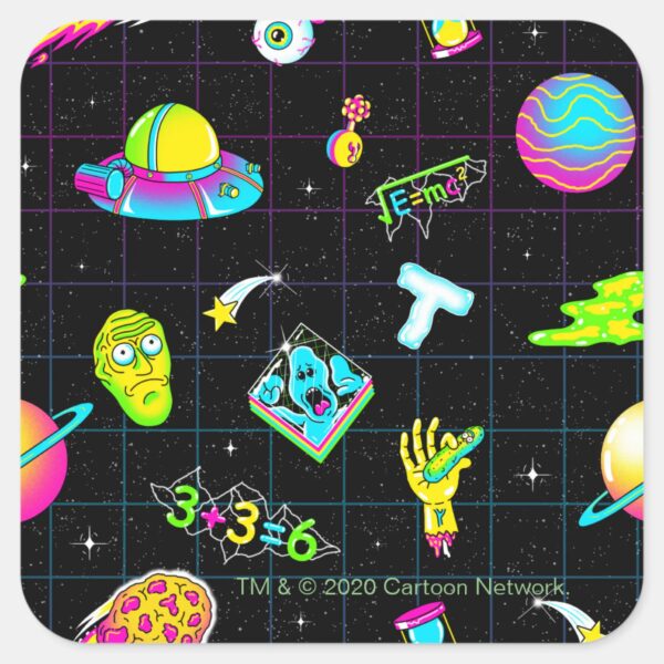 RICK_AND_MORTY™___Psychedelic_Season_3_Pattern_Square_Sticker_1 RICK AND MORTY™ Psychedelic Season 3 Pattern Square Sticker