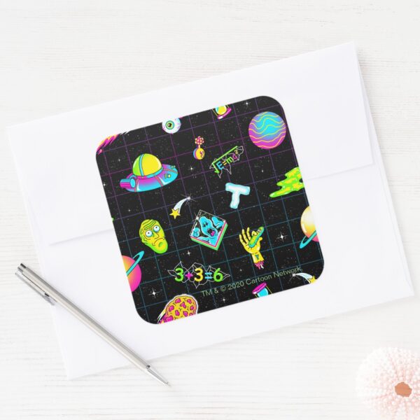 RICK_AND_MORTY™___Psychedelic_Season_3_Pattern_Square_Sticker_3 RICK AND MORTY™ Psychedelic Season 3 Pattern Square Sticker