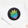 RICK AND MORTY™ Rainbow Rick Head Pattern Classic Round Sticker