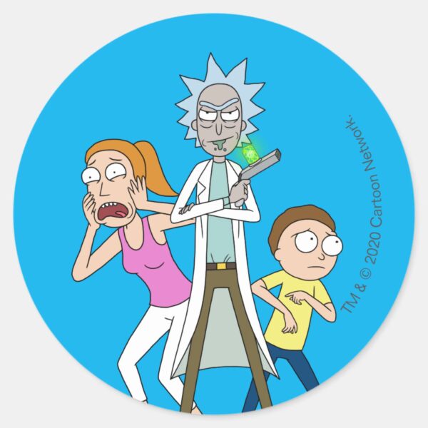 RICK_AND_MORTY™___Rick,_Morty,_and_Summer_Classic_Round_Sticker_1 RICK AND MORTY™ Rick Morty And Summer Classic Round Sticker