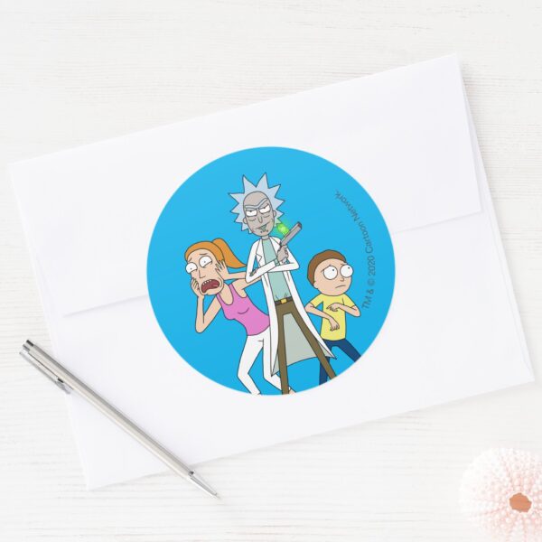 RICK_AND_MORTY™___Rick,_Morty,_and_Summer_Classic_Round_Sticker_3 RICK AND MORTY™ Rick Morty And Summer Classic Round Sticker