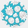 RICK AND MORTY™ Smith Family Head Pattern Classic Round Sticker