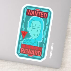 RICK AND MORTY™ Space Beth Wanted Poster Sticker