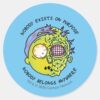 RICK AND MORTY™ Stylized Morty Fly Quote Classic Round Sticker