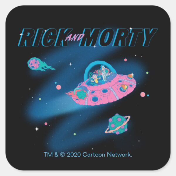 RICK_AND_MORTY™___Traveling_Through_Space_Square_Sticker_1 RICK AND MORTY™ Traveling Through Space Square Sticker