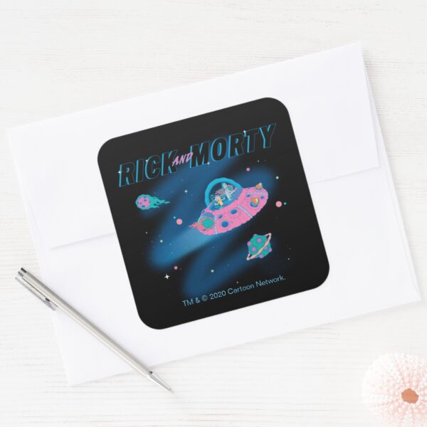 RICK_AND_MORTY™___Traveling_Through_Space_Square_Sticker_3 RICK AND MORTY™ Traveling Through Space Square Sticker