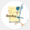 ROAD RUNNER™ BEEP BEEP™ CLASSIC ROUND STICKER