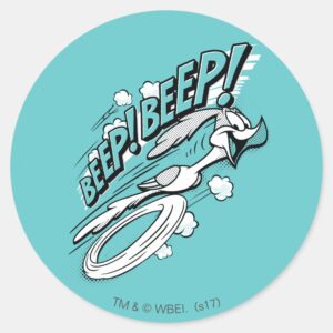 ROAD RUNNER™ BEEP BEEP™ Halftone Classic Round Sticker