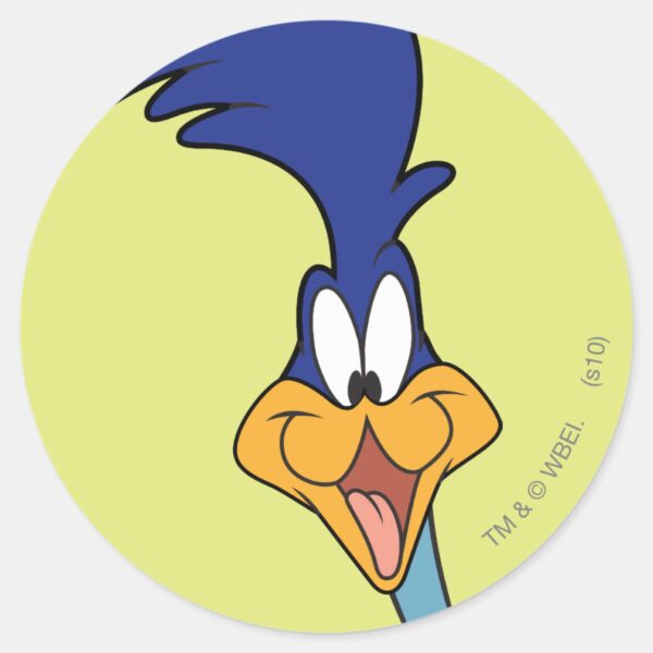 ROAD_RUNNER™_Face_Classic_Round_Sticker_1 ROAD RUNNER™ Face Classic Round Sticker