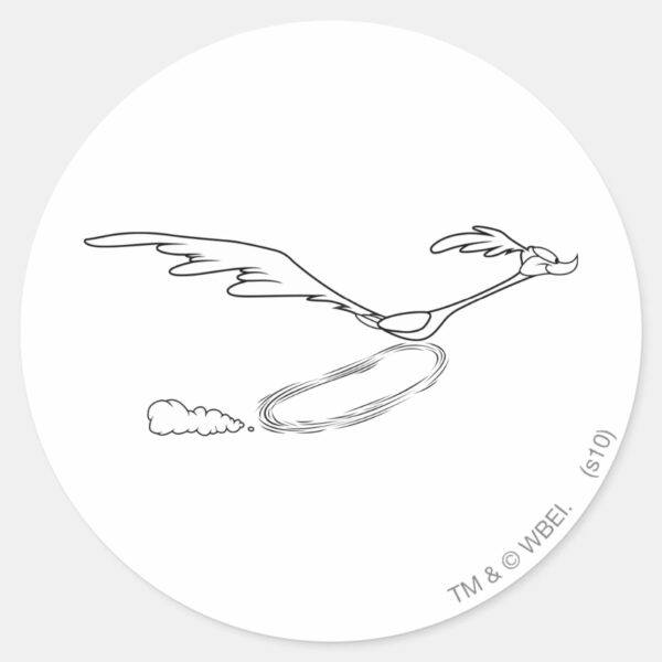 ROAD_RUNNER™_Running_Fast_Classic_Round_Sticker_1 ROAD RUNNER™ Running Fast Classic Round Sticker