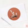 ROAD RUNNER™ And WILE E. COYOTE™ Shaped Hole Classic Round Sticker