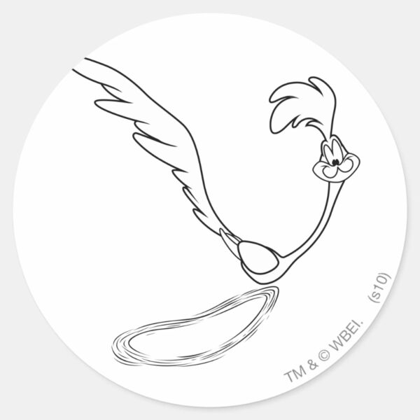 ROAD_RUNNER™_running_Classic_Round_Sticker_1 ROAD RUNNER™ Running Classic Round Sticker