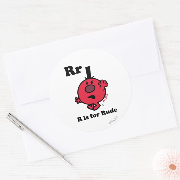 R_is_for_Rude_Classic_Round_Sticker_3 R Is For Rude Classic Round Sticker