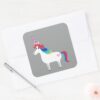 Rainbow Unicorn Square Sticker