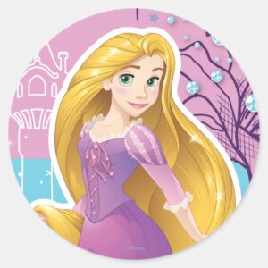 Rapunzel_-_Artistic_Princess_Classic_Round_Sticker_1 Rapunzel Artistic Princess Classic Round Sticker