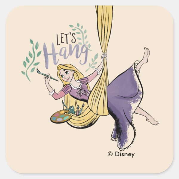 Rapunzel_Painting__Let's_Hang__Square_Sticker_1 Rapunzel Painting Lets Hang Square Sticker