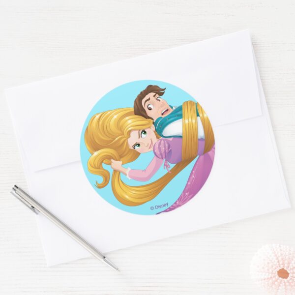 Rapunzel___Bad_Hair_Day_Classic_Round_Sticker_3 Rapunzel Bad Hair Day Classic Round Sticker