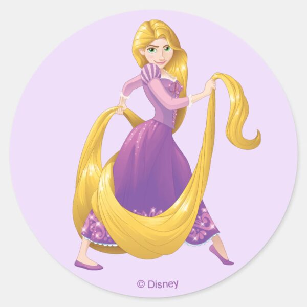 Rapunzel___Big_Hair_Day_Classic_Round_Sticker_1 Rapunzel Big Hair Day Classic Round Sticker