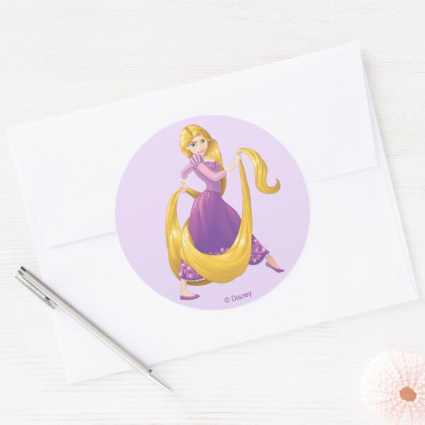Rapunzel___Big_Hair_Day_Classic_Round_Sticker_3 Rapunzel Big Hair Day Classic Round Sticker