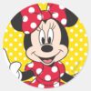 Red_Minnie___Cute_Closeup_Classic_Round_Sticker_1 Red Minnie Cute Closeup Classic Round Sticker