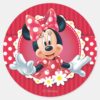 Red_Minnie___Flower_Frame_Classic_Round_Sticker_1 Red Minnie Flower Frame Classic Round Sticker