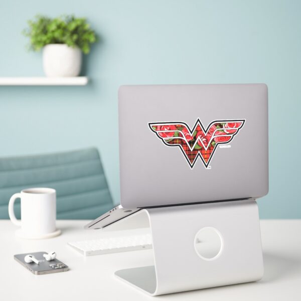 Red_Roses_and_Plaid_Wonder_Woman_Logo_Sticker_3 Red Roses And Plaid Wonder Woman Logo Sticker