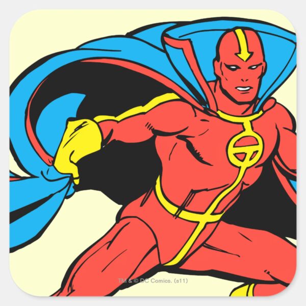 Red_Tornado_Cape_Pose_Square_Sticker_1 Red Tornado Cape Pose Square Sticker