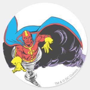 Red Tornado Emerges Classic Round Sticker