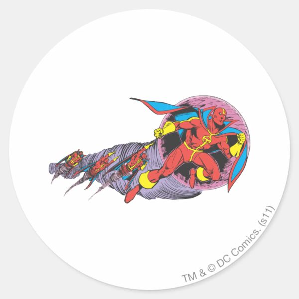 Red_Tornado_In_Wind_Motion_Classic_Round_Sticker_1 Red Tornado In Wind Motion Classic Round Sticker